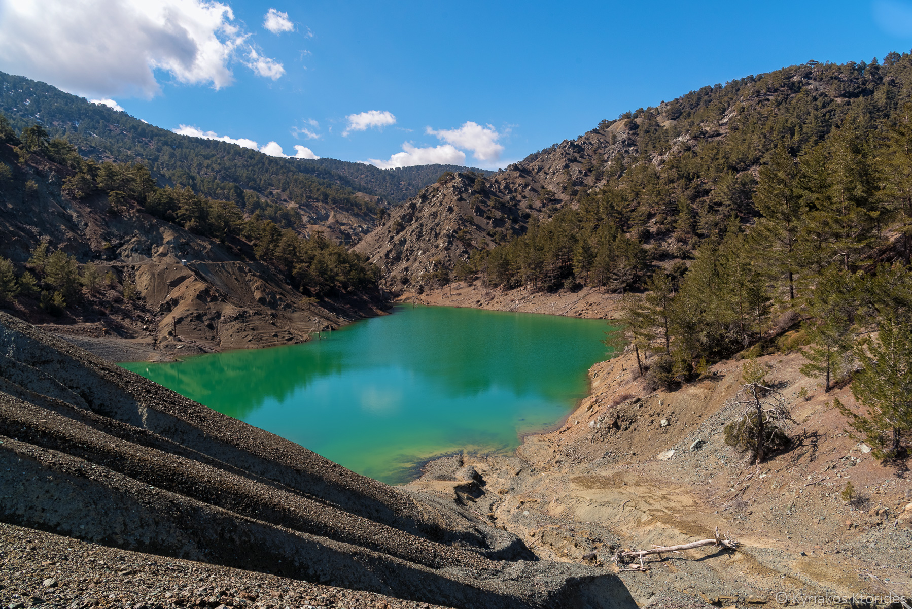 The lake at the peak.